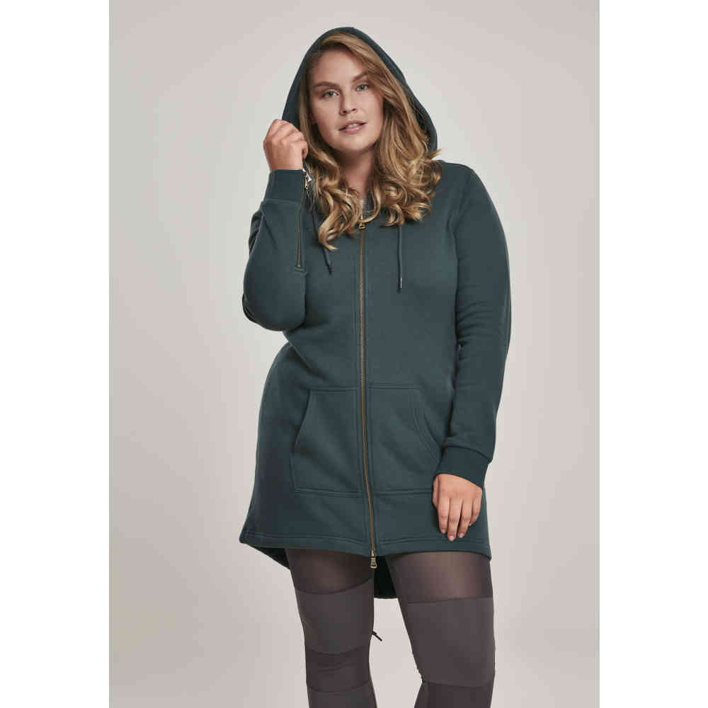 Urban Classics - Sweat Parka Vest met capuchon - L - Groen
